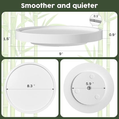Turntable Vanity Tray 9 Inch for Perfume Candle, Bamboo Kitchen Sink Countertop - Image 7