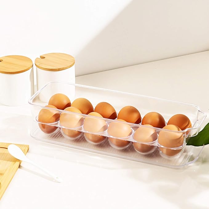 JAMOR 12 Grid Egg Storage Box Refrigerator Egg Rack Tray - Image 9