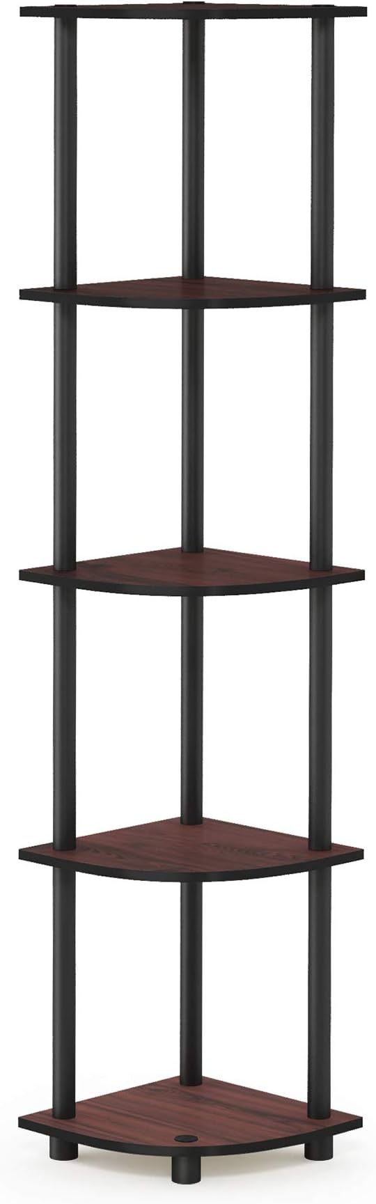 Furinno TURN-N-TUBE Corner Shelf, 5-Tier Corner Bookshelf, Open Storage Shelves - Image 8