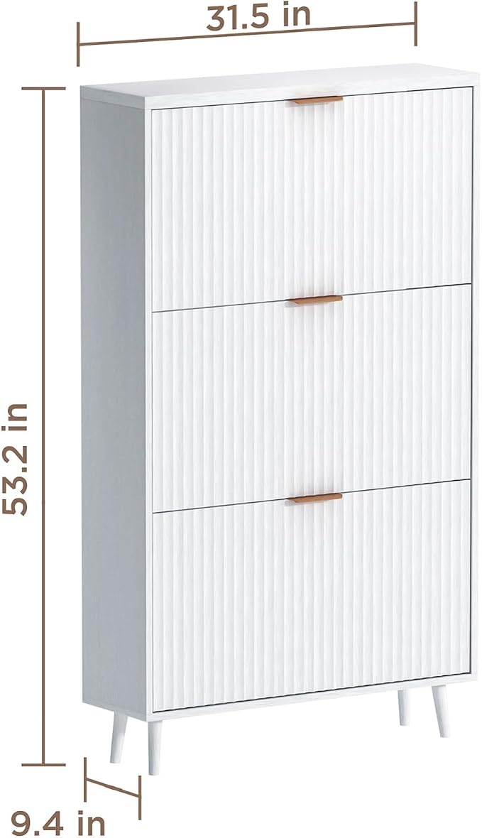 Shoe Cabinet Storage, Modern Freestanding Organizer - Image 2