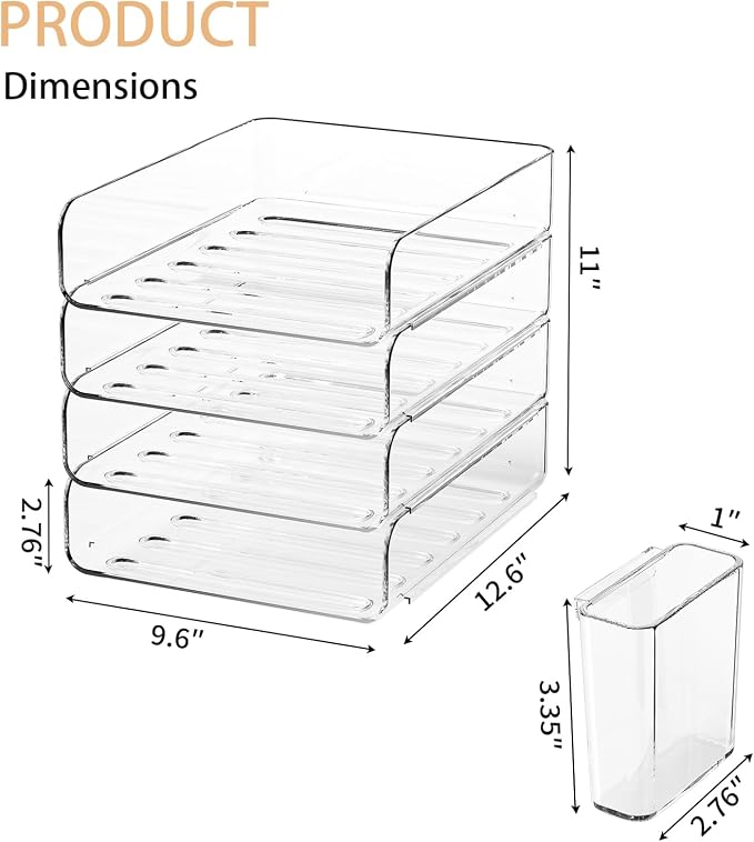4-Tier Acrylic Paper Tray Organizer - Image 3