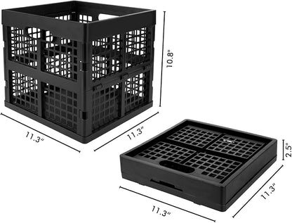 3-Pack Collapsible Plastic Storage Crates, Foldable Crates - Image 4
