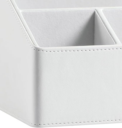 PU Leather Desk Organizer, Luxury Remote Control Holder - Image 6