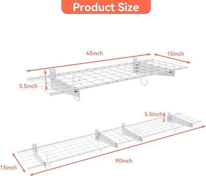 TORACK 2 Pack Garage Storage Wall Shelves - Image 3