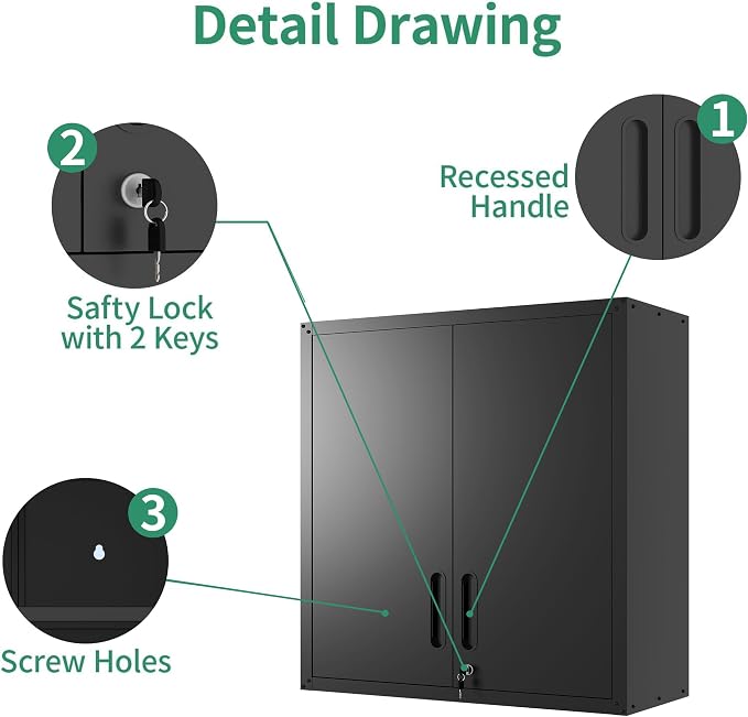 10-Piece Heavy Duty Steel Garage Cabinet System | All-in-One Modular Garage - Image 5