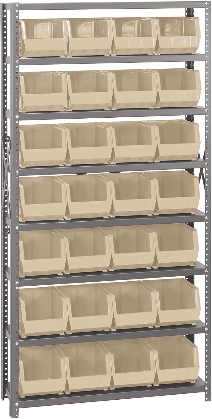 Quantum Storage Systems QSBU-239IV Giant Open Hopper Steel Shelving System by QuantumStorageSystems