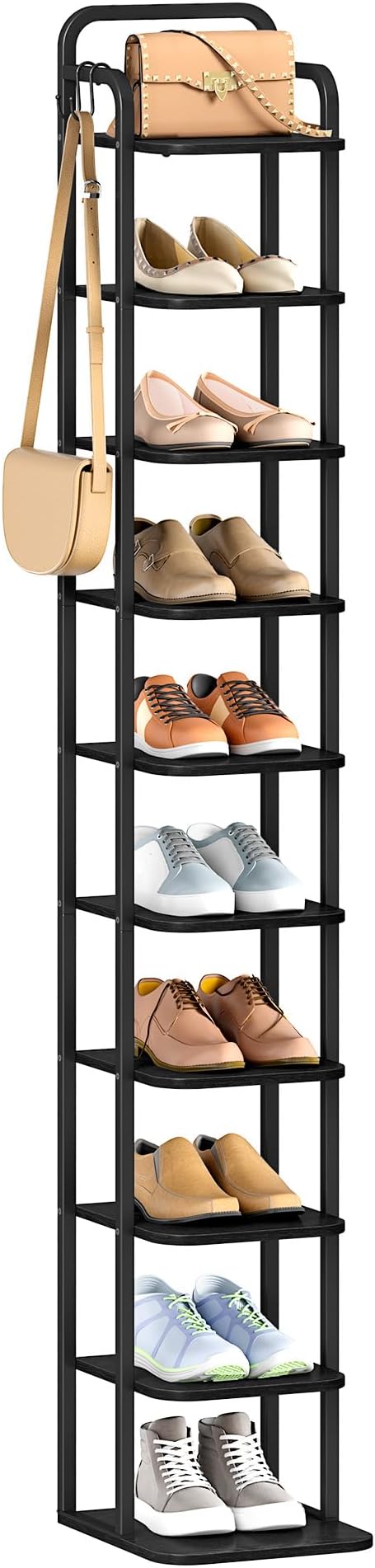 Hzuaneri Vertical Shoe Rack, Shoe Shelves, Wood Shoe Organizer - Image 9
