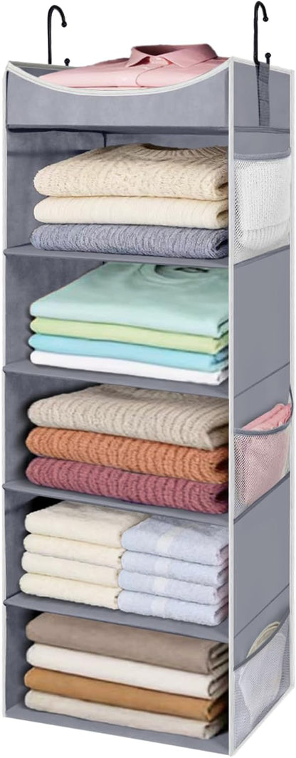 5-Shelf Hanging Closet Organizer and Storage by ROOMTALK
