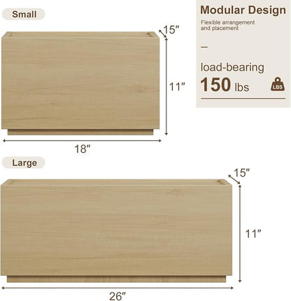 Svimi Stackable Storage Drawers, Wooden Drawer Storage Organizer, Modern - Image 2
