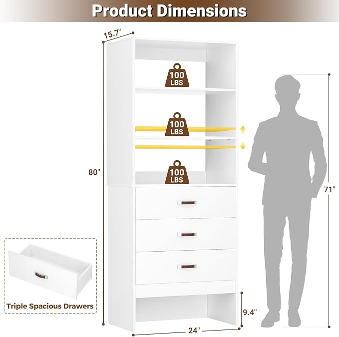 Armocity Freestanding 2FT Closet System - Image 3