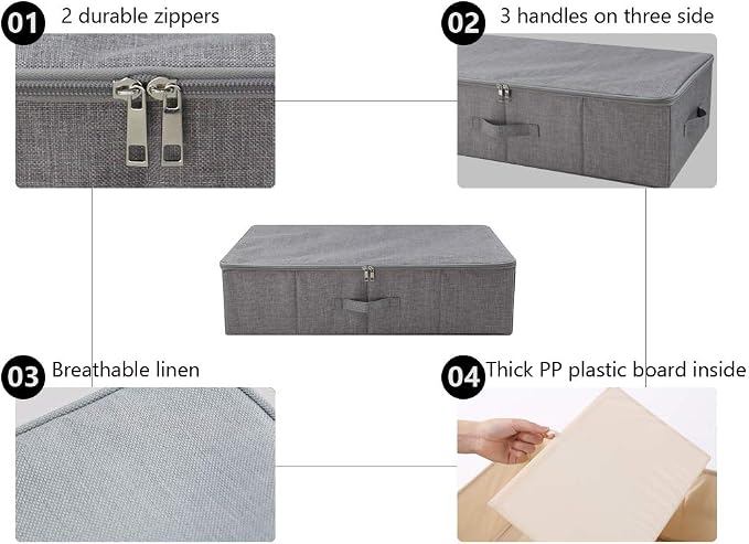 Under Bed Clothing Storage Organizer Box - Image 2