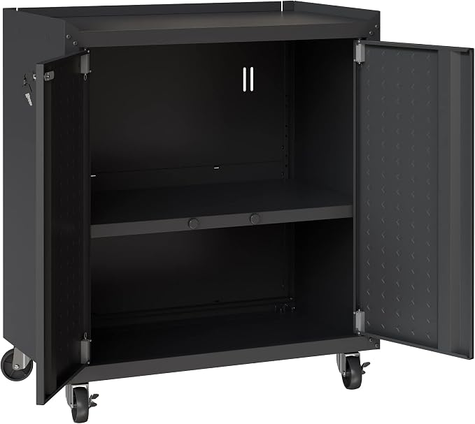 Manhattan Comfort Fortress Textured Metal 31.5" Garage Mobile Cabinet - Image 6