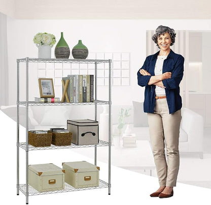 BestOffice Adjustable Wire Shelving Storage Shelves Heavy Duty Shelving Unit - Image 4