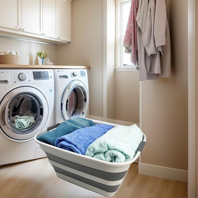 SAMMART Collapsible Plastic Laundry Basket by SAMMART