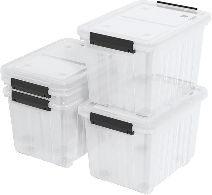Obstnny 50 L Clear Plastic Storage Bins - Image 7