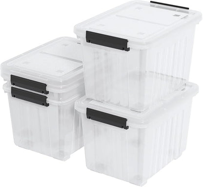 Obstnny 50 L Clear Plastic Storage Bins - Image 7