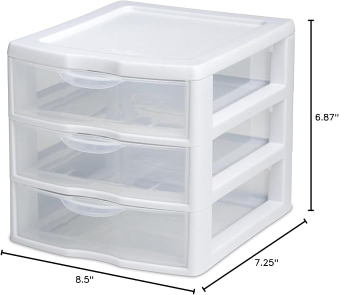 Sterilite 3 Drawer Mini Desktop Unit - Image 2
