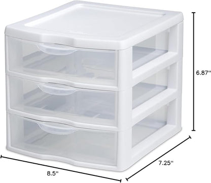 Sterilite 3 Drawer Mini Desktop Unit - Image 2