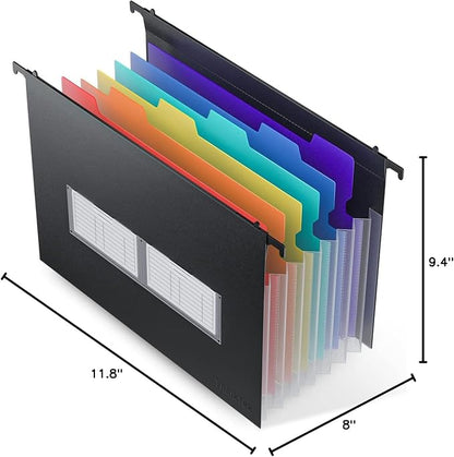 ThinkTex Plastic Expanding Hanging File Folders, 7 Innovative 1.2" Accordion - Image 8