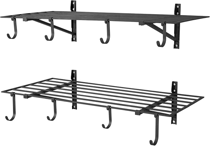 VEVOR 2-Tier Heavy Duty Wall Garage Shelving, 2 x 4 ft Steel Wall Mounted - Image 9