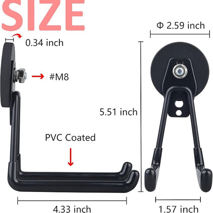 MUTUACTOR Large Garage Hooks, Anti-Slide Garage Hanger Magnetic Mounting - Image 2