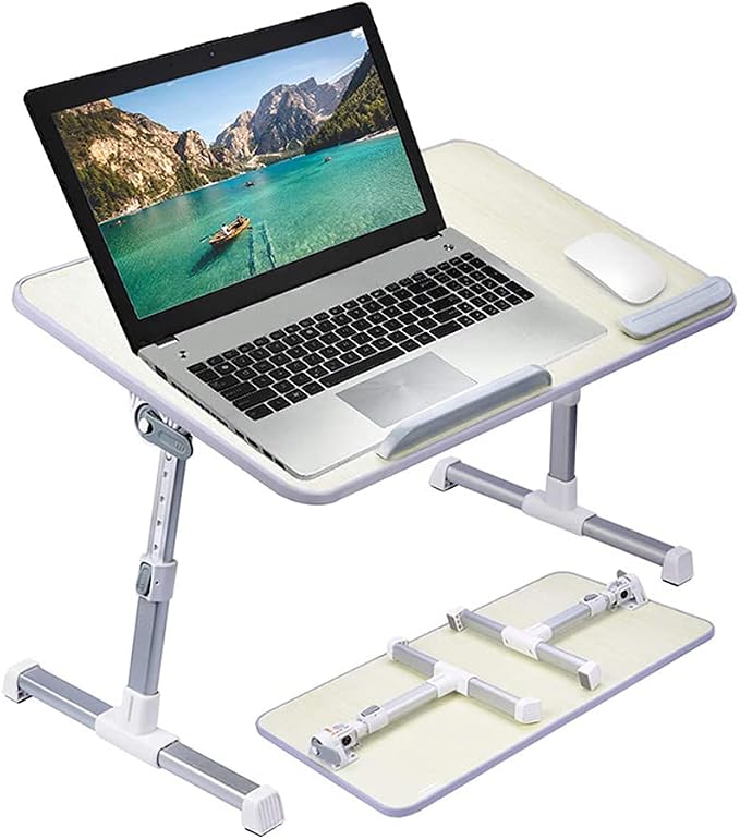 Amazon Basics Adjustable Tray Table Lap Desk Fits up to 17-Inch Laptop - Image 2