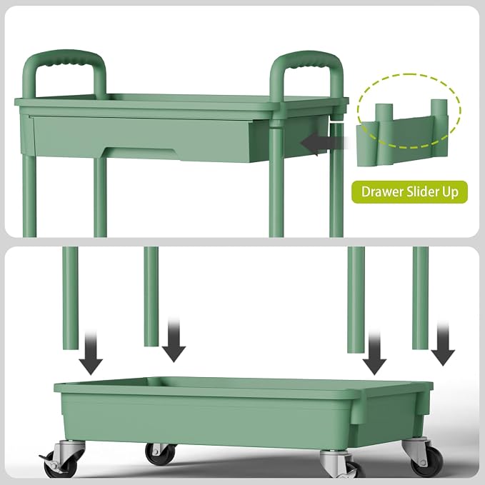 Sorgion 5 Tier Rolling Cart Organizer, Bathroom Cart Organizers - Image 5