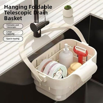 Foldable Hanging Kitchen Sink Drain, No-Drill Hanging Drain Rack Food - Image 2