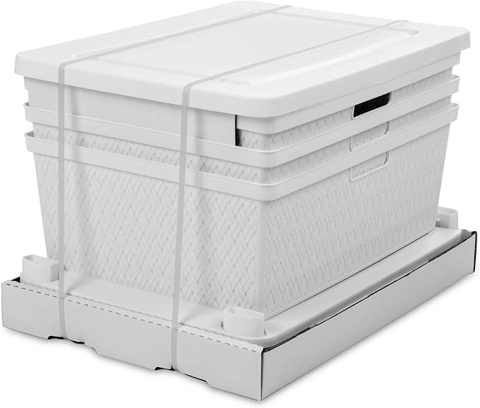 Wide 3 Drawer Storage Unit, Easy Assembly Tool-Free, Removable Decorative - Image 4