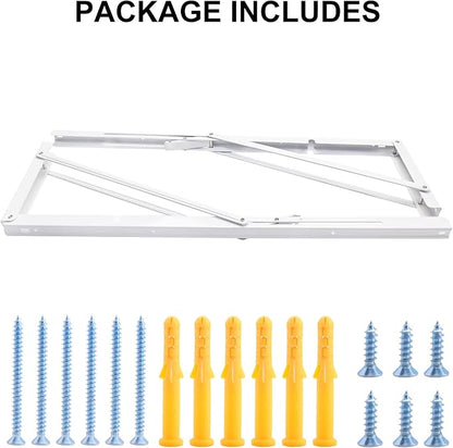 YUMORE 24 Inch Folding Shelf Brackets, Heavy Duty L Bracket, Max Load: 330lb - Image 7