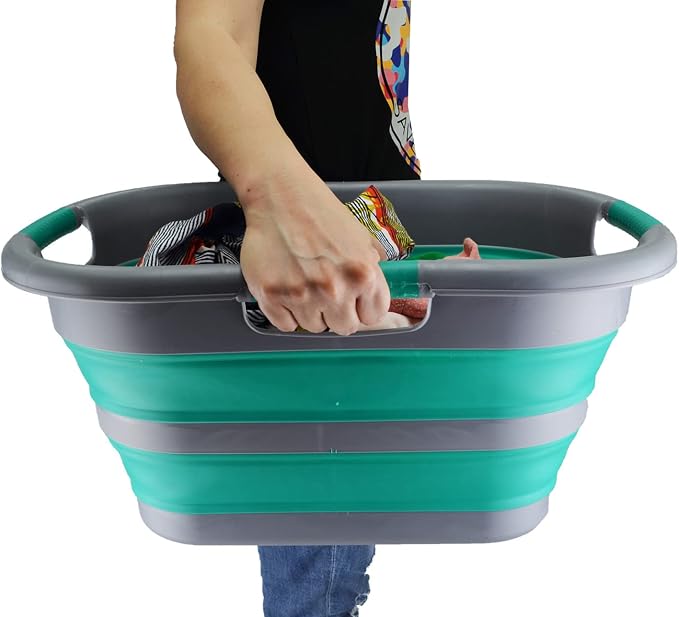 SAMMART 30L Collapsible Plastic Laundry Basket - Image 8
