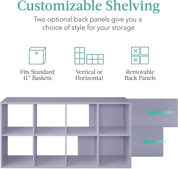 Best Choice Products Kids Bookcase 8-Cube Storage Organizer, 11in Shelf Opening - Image 3
