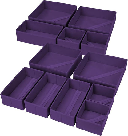 DIMJ Drawer Organizer Clothes, 12 Pack Dresser Organizer, Foldable Closet by DiMJ