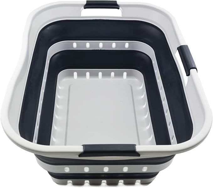 SAMMART 42L Collapsible Plastic Laundry Basket by SAMMART