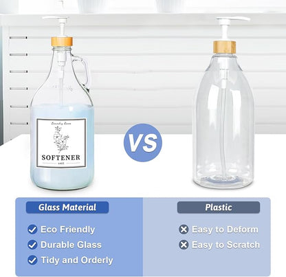 2 Pcs Glass Laundry Detergent Dispenser Bottle, Liquid Laundry Soap Dispenser - Image 7