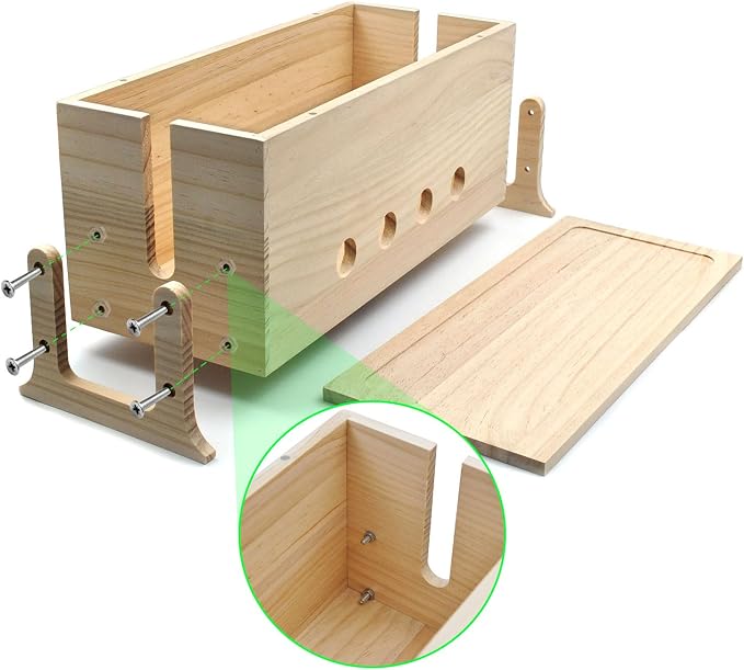 Large Cable Management Box, Wood Cord Hider Box & Organizer - Image 2