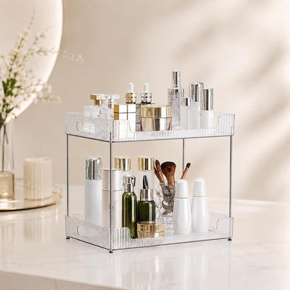 Goderewild 2-Tier Bathroom Counter Organizer, Fits A4 Size Makeup Organizer by Goderewild