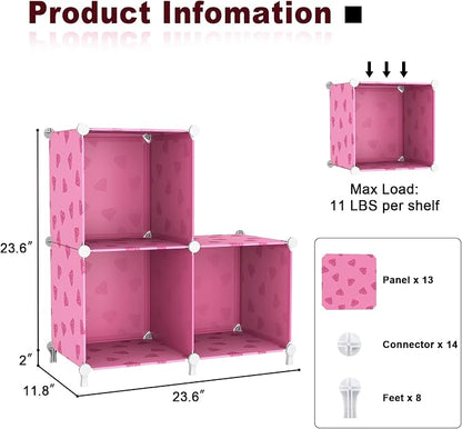 UNKU Cube Storage Organizer, 3 Cube Closet Organizer Storage Shelves, DIY - Image 3