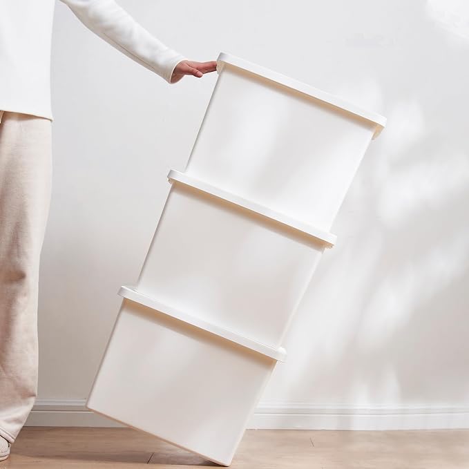 27 Quart White Storage Bins - Image 6