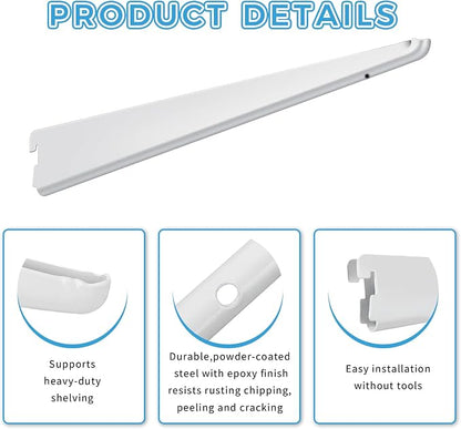 10 Pack 15‑Inch Adjustable Wire Shelf Brackets – Heavy‑Duty Double‑Track Closet - Image 3