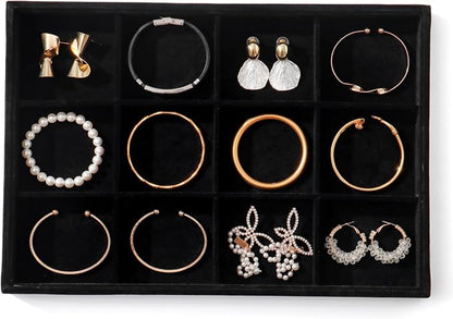 Large Jewelry Organizer for Drawer Insert Velvet Stackable Jewelry Trays for by Unknown
