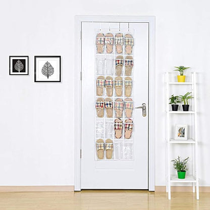 24-Pocket Over-The-Door Shoe Organiser, Folding Hanging Organiser - Image 7