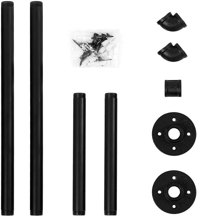 Oroonoko 2PCS 36inch Industrial Pipe Clothes Rack Wall Mount - Image 8