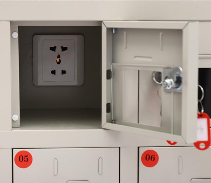 6 Slot Cellphone Charging Station Cell Phone Locker Cellphone Storage Cabinet - Image 4