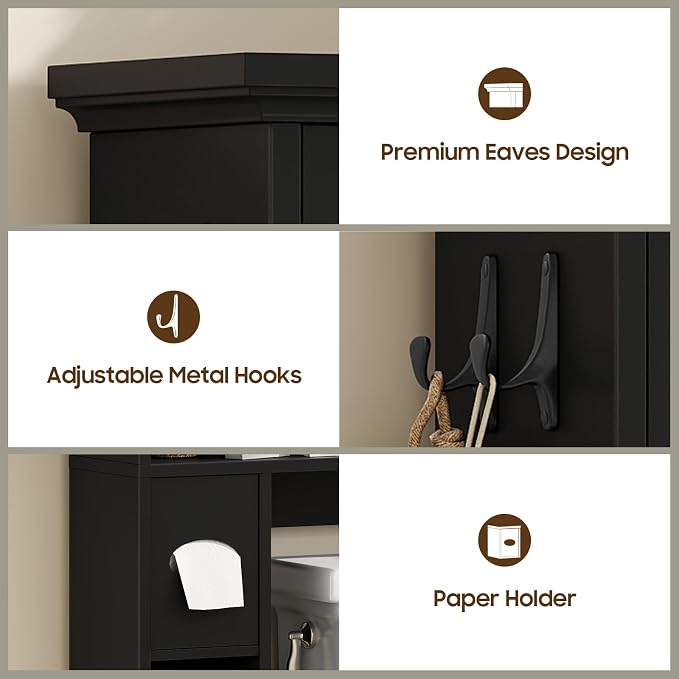 Over The Toilet Storage Cabinet, Bathroom Shelf Over Toilet - Image 6