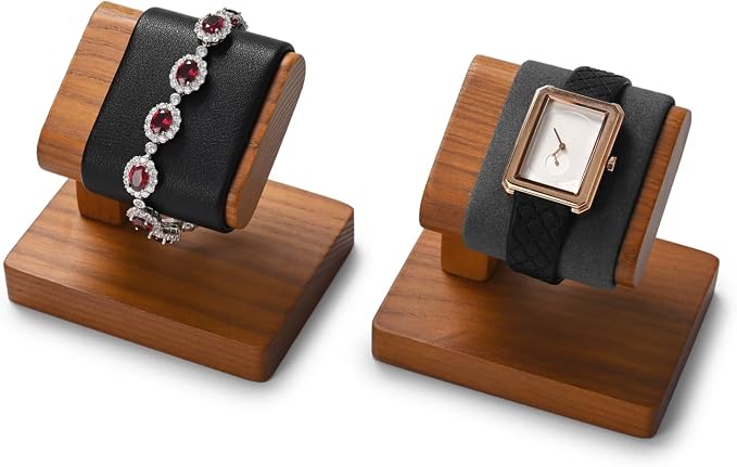Oirlv Solid Wood Single Watch Display Stand Showcase Bracelet Bangle Jewelry - Image 3