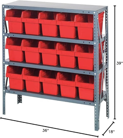 Quantum Storage Systems 1839-SB804RD Solid Heavy Duty 4 Shelves 15 Store-MAX - Image 2