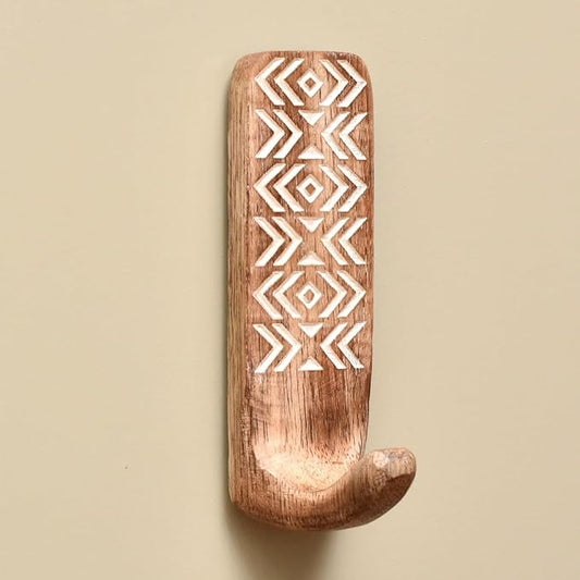 Indian Shelf 6 Piece Wooden Adhesive Wall Hooks by IndianShelf