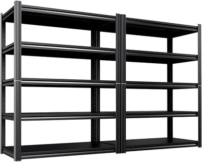 2 Pack Garage Shelving 5-Tier Heavy Duty Storage Shelves, Adjustable Metal by AOAORGG