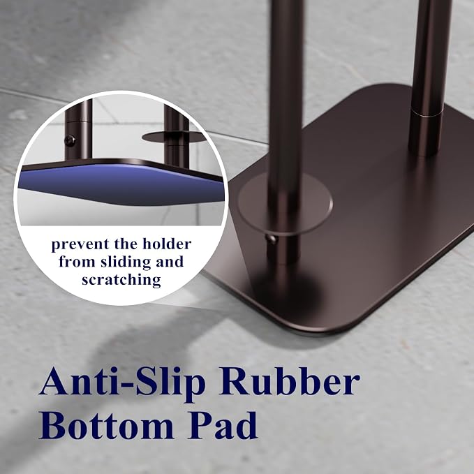 Kitsure Toilet Paper Holder Free Standing – Rustproof Metal Toilet Paper Stand - Image 5